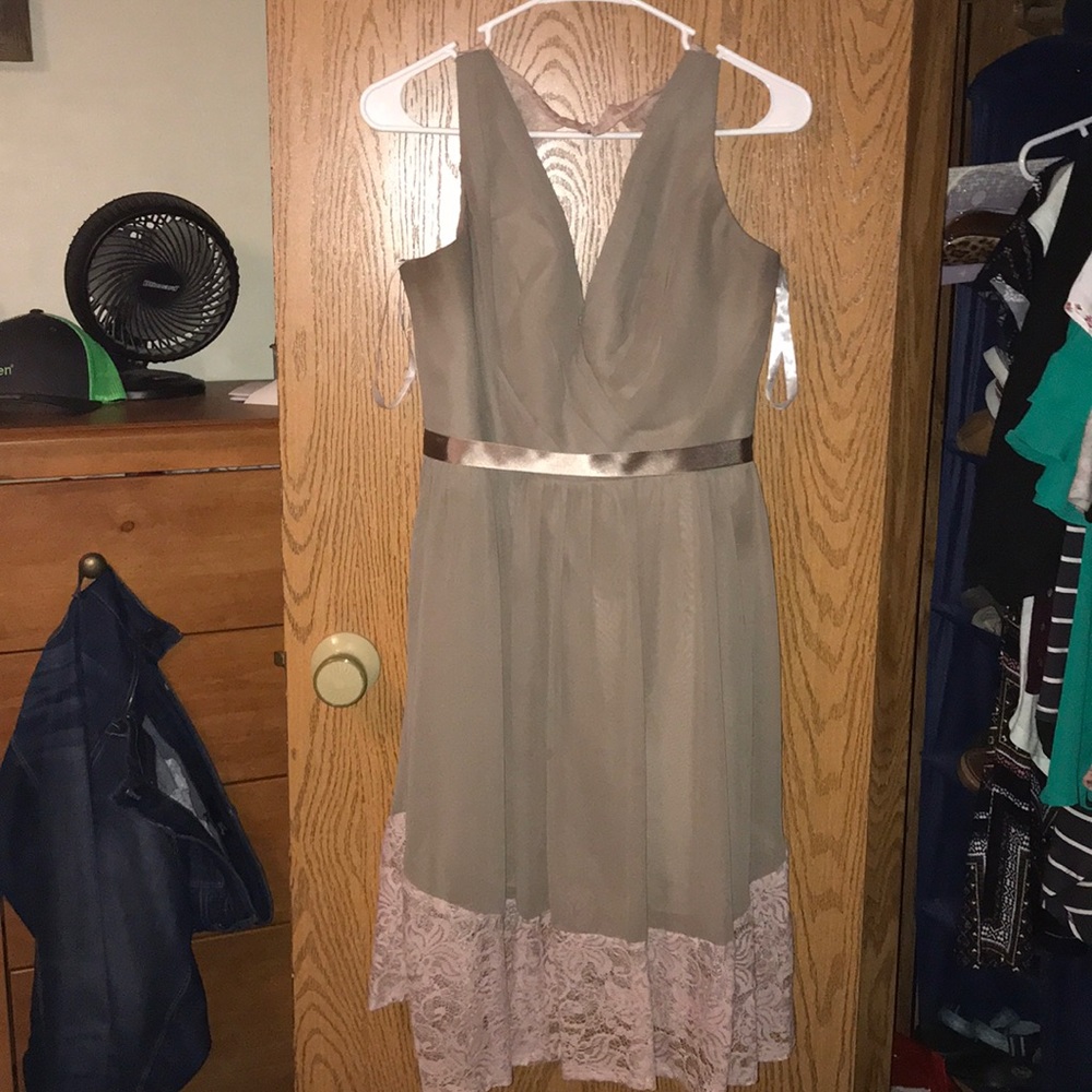 Taupe Bridesmaid Dress